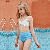 Children Swimsuit High Waist Sexy Backless Split Bikini Swimsuit
