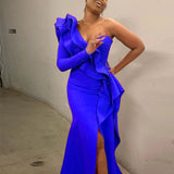 Maxi Burgundy Dress Formal Sexy Slim Dress Dress