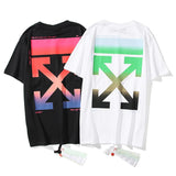 Off White T Shirt Gradient Arrow Men'S And Women'S High Street Tshirt Men'S Casual Owt