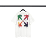 Off White T Shirt Rainbow Arrow Men'S Loose Casual Able Short Sleeve Tshirt Owt