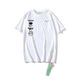 Off White T Shirt Summer Arrow Men'S Cotton Large Size Casual Short Sleeve Tshirt Owt