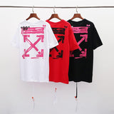 Off White T Shirt Graffiti Arrow Short Sleeve Tshirt Large Size Loose Men And Women Owt