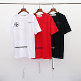Off White T Shirt Graffiti Arrow Short Sleeve Tshirt Large Size Loose Men And Women Owt