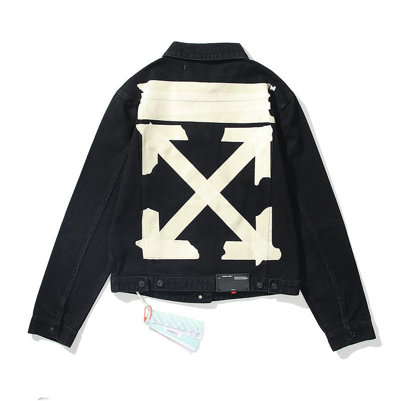 Off White Jacket Loose Denim Shirt Men'S And Women'S Jacket Jacket Casual Top Owt