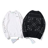Off White Sweatshirt Men'S And Women'S Round Neck Large Size Casual Owt
