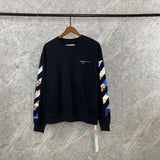 Off White Sweatshirt Oil Painting Arrow Round Neck Sweater Male And Female Large Size Casual Sweatshirts Owt