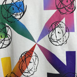 Off White Hoodie With Arrow Print Colorful Gradient Arrow Cotton Hooded Sweater Ow Men'S And Women'S Tops Owt