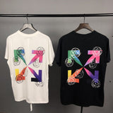 Off White T Shirt Spring/Summer Letter Print Men'S Large Size Casual Short Sleeve Owt