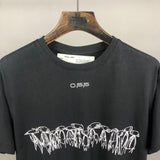 Off White T Shirt Spring/Summer Letter Print Men'S Large Size Casual Short Sleeve Owt