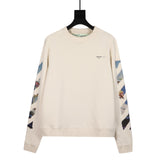 Off White Arrow Crew Neck Pullover Sweatshirt Male And Female Large Size Leisure Owt