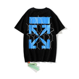 Off White T Shirt Arrow Pure Cotton Loose Tshirt Men'S Casual Short Sleeve Owt