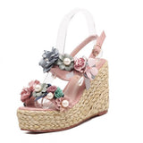 Platform Heels for Women Summer Bohemian High Heel Open Toe Sandals