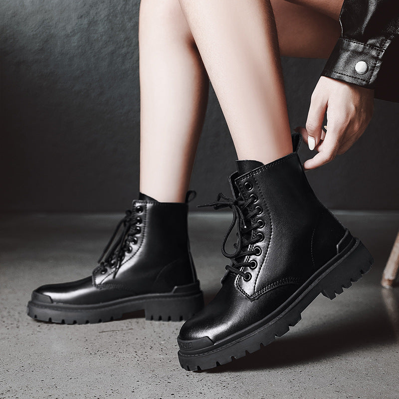 Justin Yellowstone Boots Dr. Martens Boots Men'S Autumn And Winter Plus Velvet Tube Men'S Leather Boots