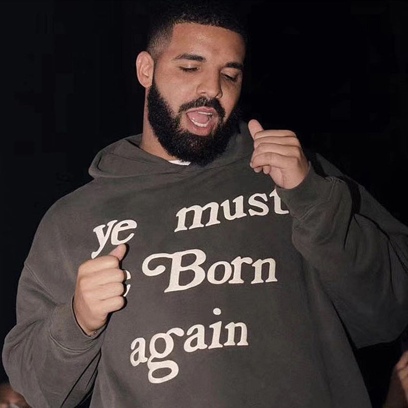 Kanye West Sunday Service Hoodie Puff Print Loose Fog Hoodie For Men And Women
