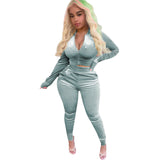 Velour Tracksuit Gold Velvet Sports and Leisure Suit