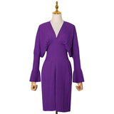 Mauve Dress Bridesmaid Spring V-neck Corset Short A- Line Dress for Women