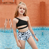 Children Swimsuit Sexy Cute High Waist Bikini Girl