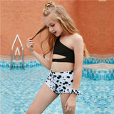 Children Swimsuit Sexy Cute High Waist Bikini Girl