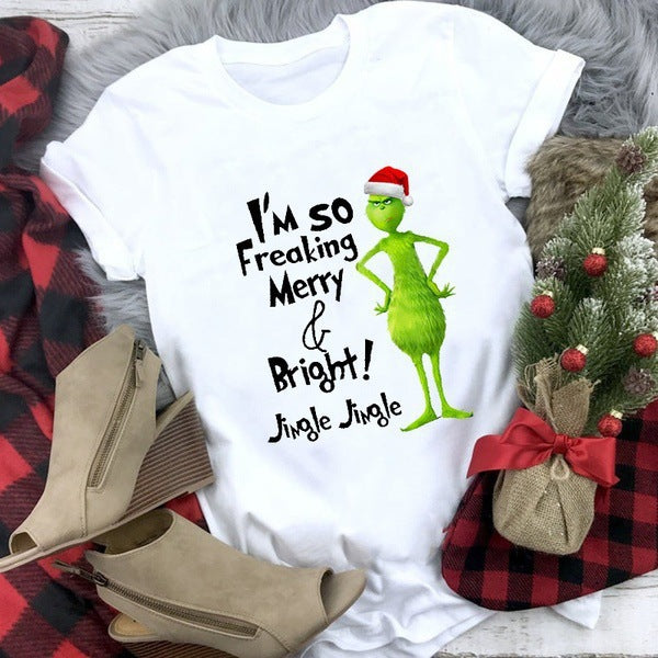 Men and Women Grinch Shirt Christmas Short Sleeve
