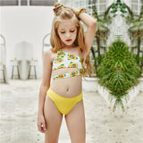 Children Swimsuit Little Daisy SUNFLOWER Sexy Split Swimsuit