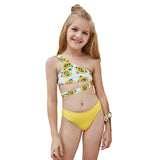 Children Swimsuit Little Daisy SUNFLOWER Sexy Split Swimsuit