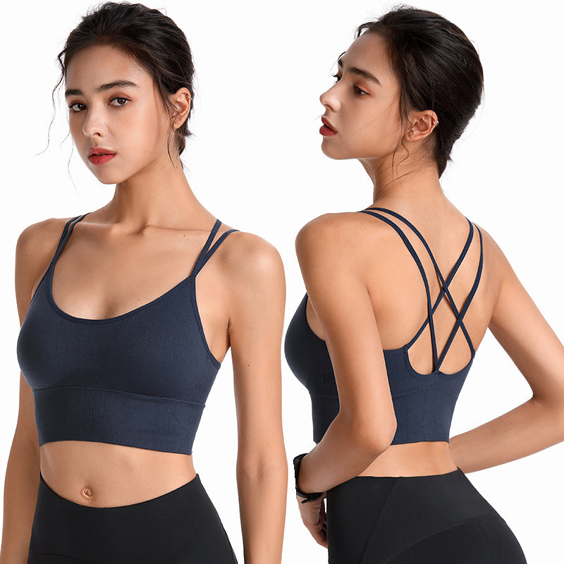 Underwear for Sweating Thin Strap Crossing Beauty Back Yoga Sports Bra