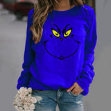 Men and Women Grinch Sweater Christmas Long Sleeve Crew Neck Sweater