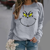 Men and Women Grinch Sweater Christmas Long Sleeve Crew Neck Sweater