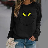 Men and Women Grinch Sweater Christmas Long Sleeve Crew Neck Sweater
