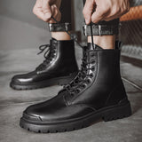 Justin Yellowstone Boots Dr. Martens Boots Men'S Autumn And Winter Plus Velvet Tube Men'S Leather Boots