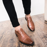 Men's Dress Shoes Classic Leather Oxfords Casual Cushioned Loafer Men's Casual All-Matching Business Fashion and Comfortable