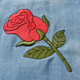 Children Jean Jackets Spring and Autumn Jacket Embroidered Single-Breasted Long Sleeve Top Coat