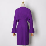 Mauve Dress Bridesmaid Spring V-neck Corset Short A- Line Dress for Women