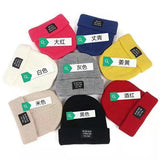 Red Beanie Hat Knitted Hat Stick a Cloth Cap Children Autumn Winter Fashionable Warm