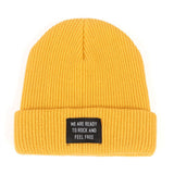 Red Beanie Hat Knitted Hat Stick a Cloth Cap Children Autumn Winter Fashionable Warm