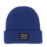 Red Beanie Hat Knitted Hat Stick a Cloth Cap Children Autumn Winter Fashionable Warm