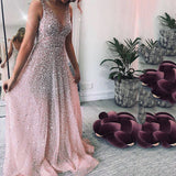 Long Homecoming Dresses Spring Dress Shiny Dress