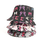 Bucket Hat Fishing Cap Cotton Print Fisherman Hat Outdoor Sun Shade Bucket Hat