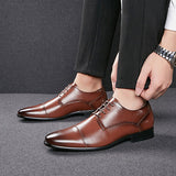 Men's Dress Shoes Classic Leather Oxfords Casual Cushioned Loafer Classic Business Shoes Men's Casual Shoes