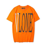 Vlone T Shirt Short Sleeve Men'S Large Size Retro Sports Couple Unisex Tshirt Vlone