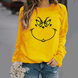 Men and Women Grinch Sweater Christmas Long Sleeve Crew Neck Sweater