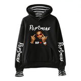 Pop Smoke Hoodies Rapper Print Fake Two Pieces with Cap