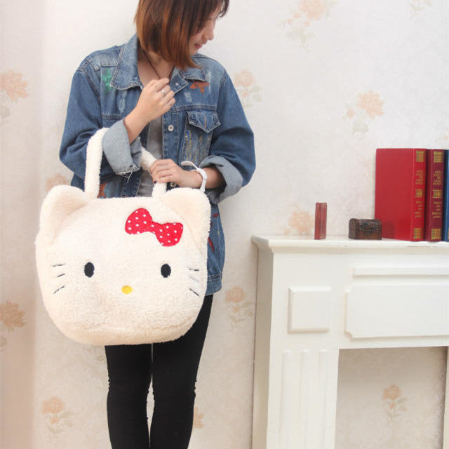 Badtz Maru Bag Cute Cartoon My Melody Cool Penguin Big Ear Dog Plush Shoulder Bag Large Capacity Shoulder Bag Girl Little Devil Handbag