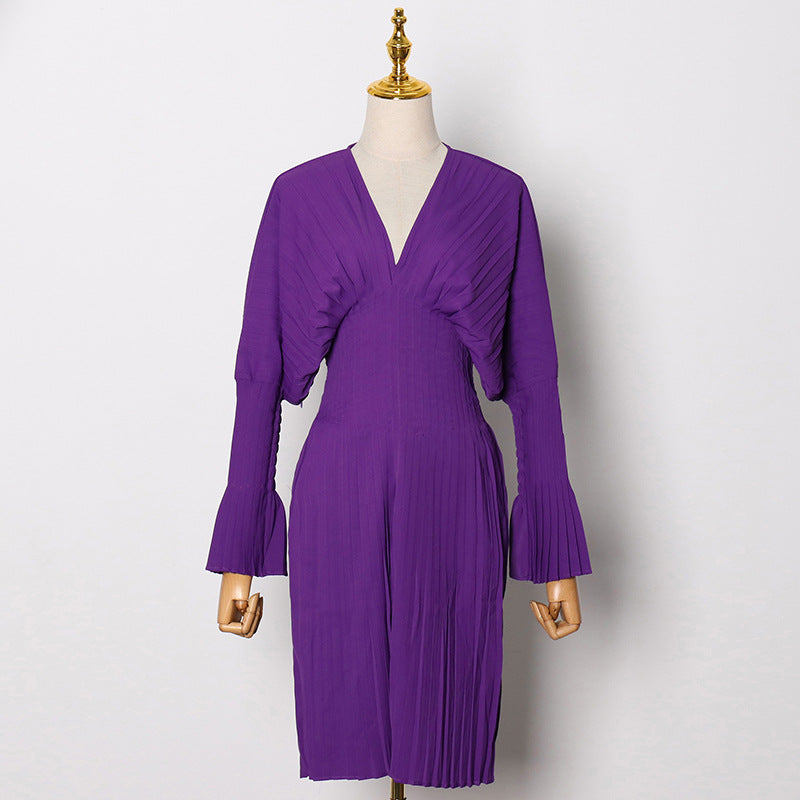 Mauve Dress Bridesmaid Spring V-neck Corset Short A- Line Dress for Women