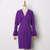 Mauve Dress Bridesmaid Spring V-neck Corset Short A- Line Dress for Women