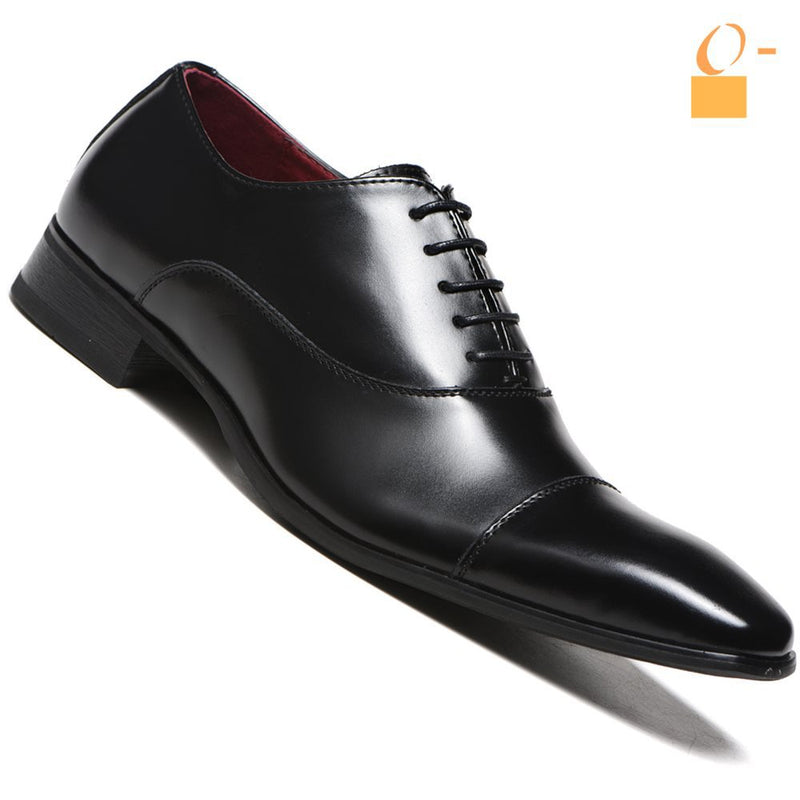 Men's Dress Shoes Classic Leather Oxfords Casual Cushioned Loafer Business PU Leather Laceup Footwear Formal Shoes For Men