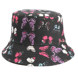 Bucket Hat Fishing Cap Cotton Print Fisherman Hat Outdoor Sun Shade Bucket Hat