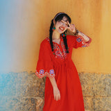 Gypsy Style Dresses Vintage Embroidered Ethnic Style plus Size