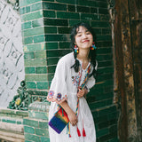 Gypsy Style Dresses Vintage Embroidered Ethnic Style plus Size