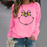 Men and Women Grinch Sweater Christmas Long Sleeve Crew Neck Sweater